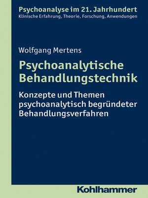 cover image of Psychoanalytische Behandlungstechnik